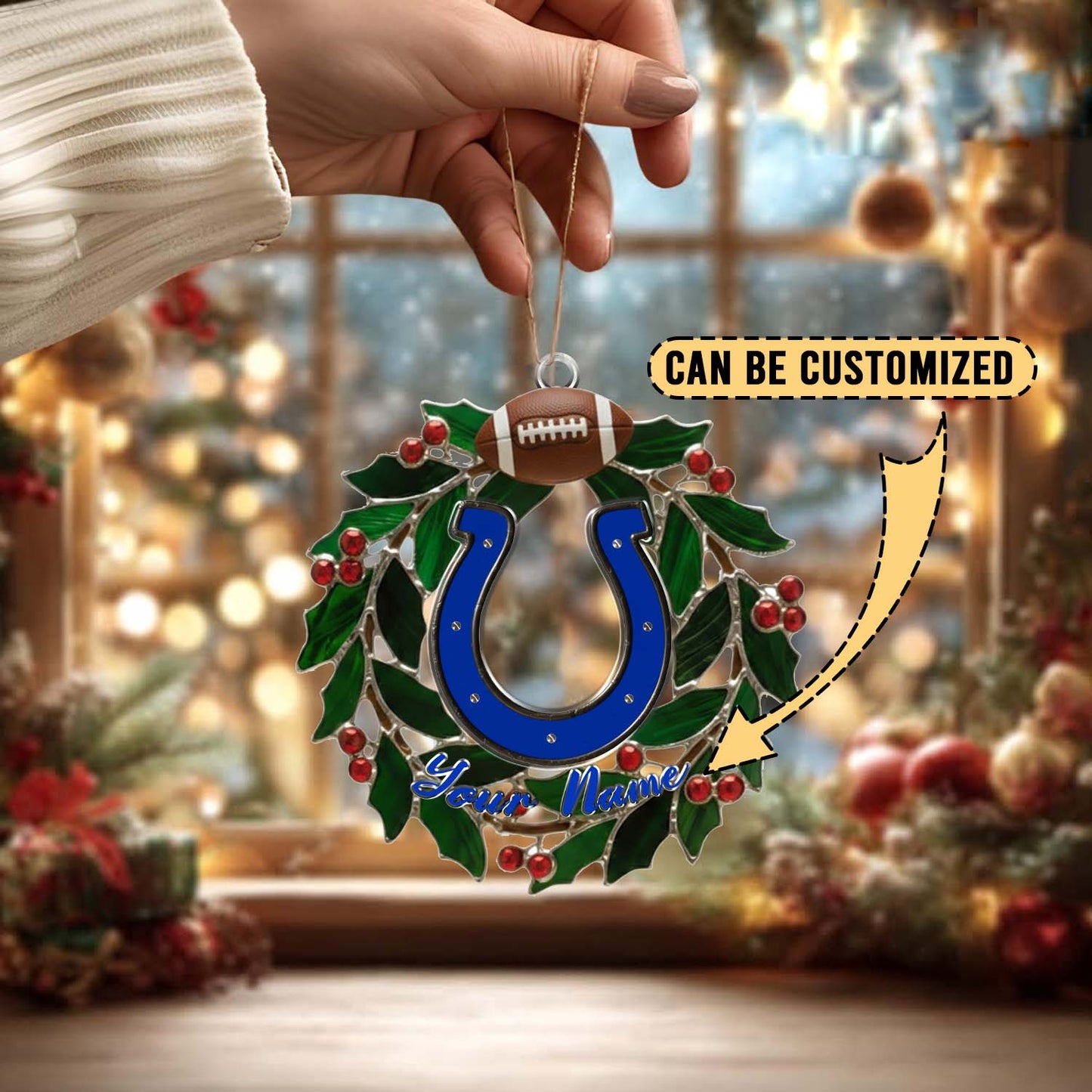 LIMITED EDITION - NEW CUSTOMIZED NFL17 IDC INDIANAPOLIS COLTS ACRYLIC ORNAMENT