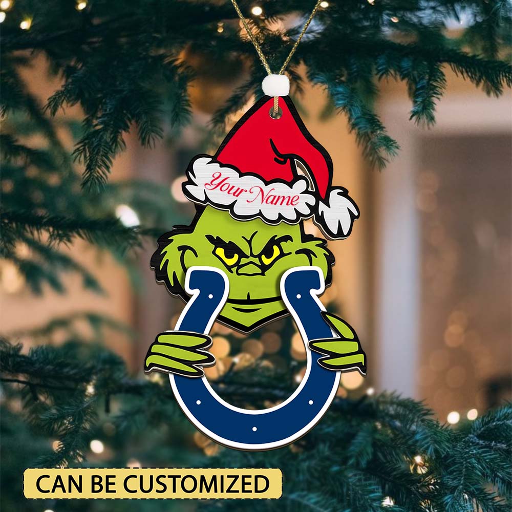 LIMITED EDITION - NEW CUSTOMIZED NFL17 IDC INDIANAPOLIS COLTS ACRYLIC ORNAMENT