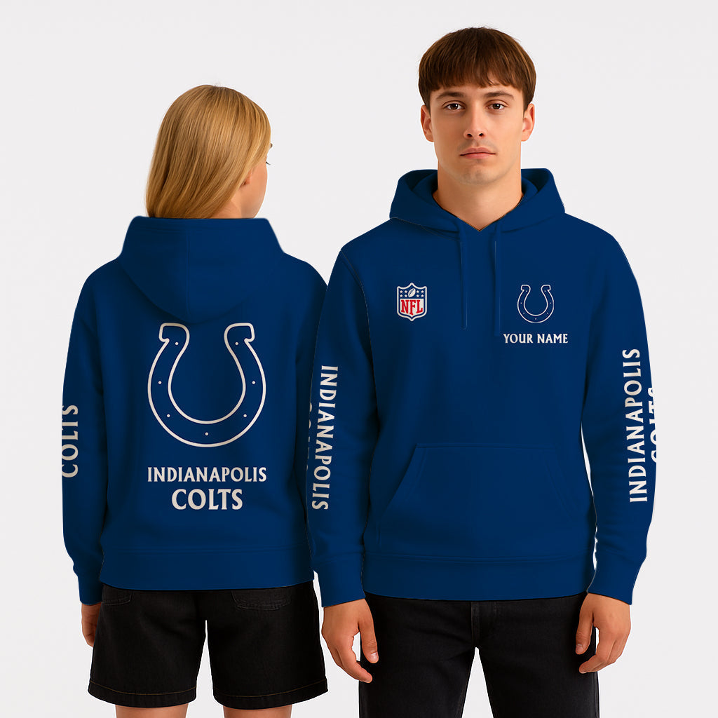LIMITED EDITION - NEW CUSTOMIZED NFL17 IDC INDIANAPOLIS COLTS UNISEX HOODIE