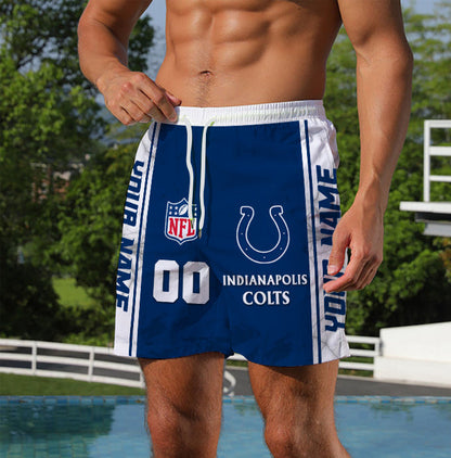 LIMITED EDITION - NEW CUSTOMIZED NFL17 IDC INDIANAPOLIS COLTS UNISEX SHORT PANTS