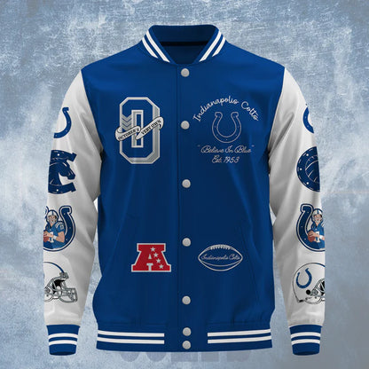 LIMITED EDITION - NEW CUSTOMIZED NFL17 IDC INDIANAPOLIS COLTS BASEBALL JACKET