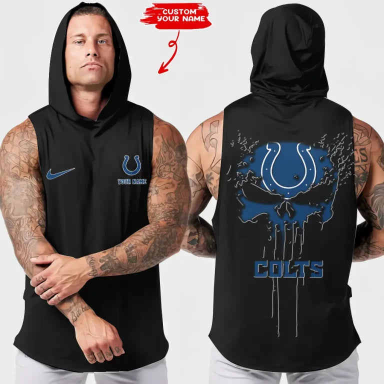 LIMITED EDITION - NEW CUSTOMIZED NFL17 IDC INDIANAPOLIS COLTS HOODED TANK TOP