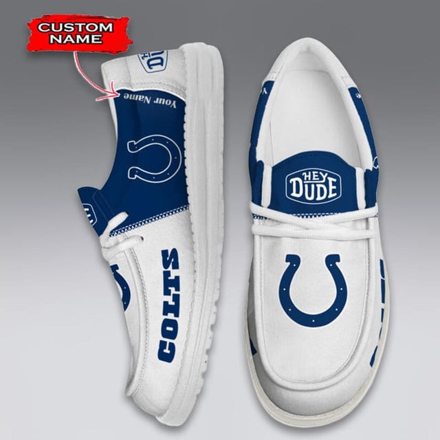 LIMITED EDITION - NEW CUSTOMIZED NFL17 IDC INDIANAPOLIS COLTS LOAFER SHOES