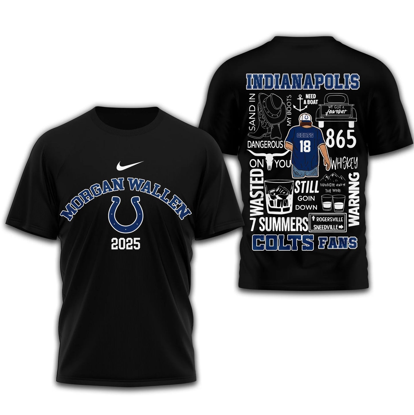 LIMITED EDITION - NEW CUSTOMIZED NFL17 IDC INDIANAPOLIS COLTS T-SHIRT | MULTIPLE COLORS AVAILABLE