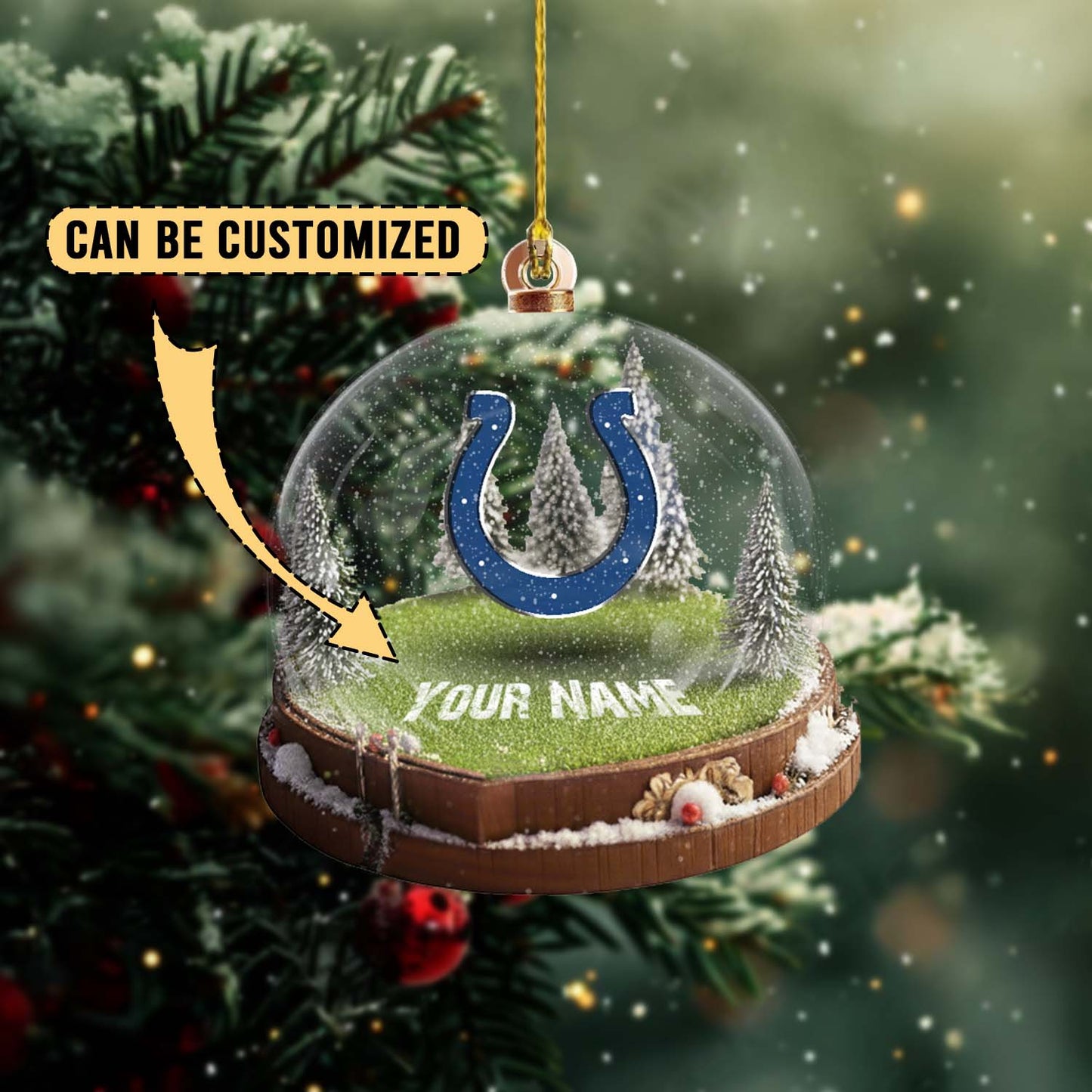 LIMITED EDITION - NEW CUSTOMIZED NFL17 IDC INDIANAPOLIS COLTS ACRYLIC ORNAMENT