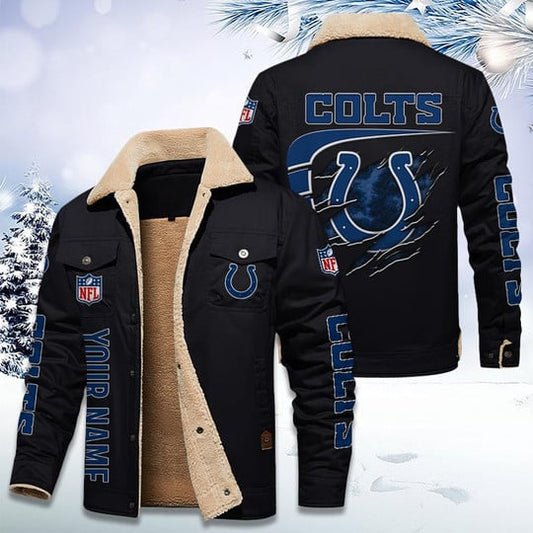LIMITED EDITION - NEW CUSTOMIZED NFL17 IDC INDIANAPOLIS COLTS FLEECE JACKET