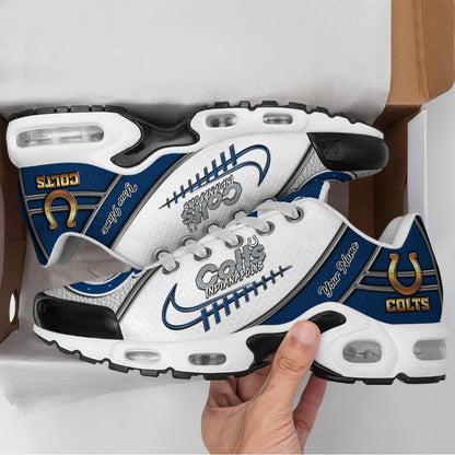 LIMITED EDITION - NEW CUSTOMIZED NFL17 IDC INDIANAPOLIS COLTS UNISEX AIR MAX PLUS SNEAKERS