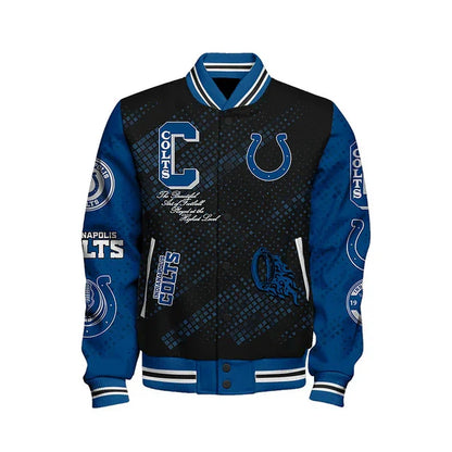 LIMITED EDITION - NEW CUSTOMIZED NFL17 IDC INDIANAPOLIS COLTS SATIN VARSITY JACKET & BASEBALL JACKET