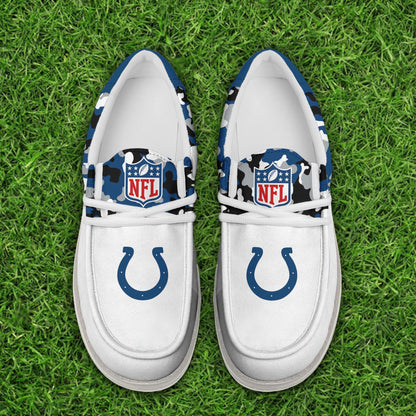 LIMITED EDITION - NEW CUSTOMIZED NFL17 IDC INDIANAPOLIS COLTS LOAFER SHOES
