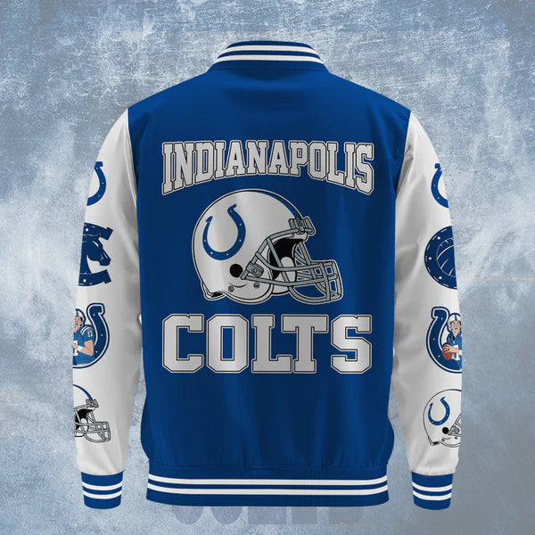 LIMITED EDITION - NEW CUSTOMIZED NFL17 IDC INDIANAPOLIS COLTS BASEBALL JACKET