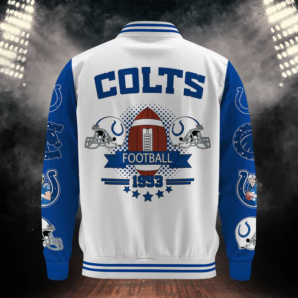 LIMITED EDITION - NEW CUSTOMIZED NFL17 IDC INDIANAPOLIS COLTS BASEBALL JACKET