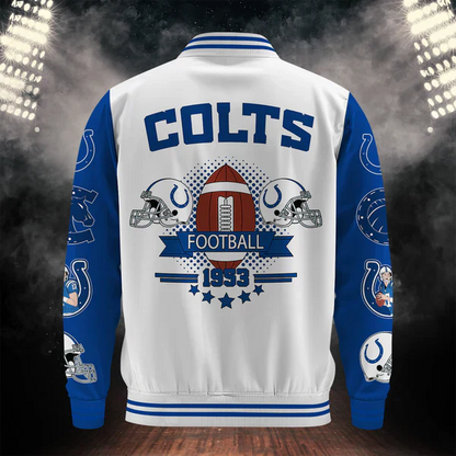 LIMITED EDITION - NEW CUSTOMIZED NFL17 IDC INDIANAPOLIS COLTS BASEBALL JACKET