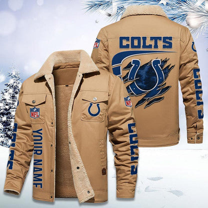 LIMITED EDITION - NEW CUSTOMIZED NFL17 IDC INDIANAPOLIS COLTS FLEECE JACKET