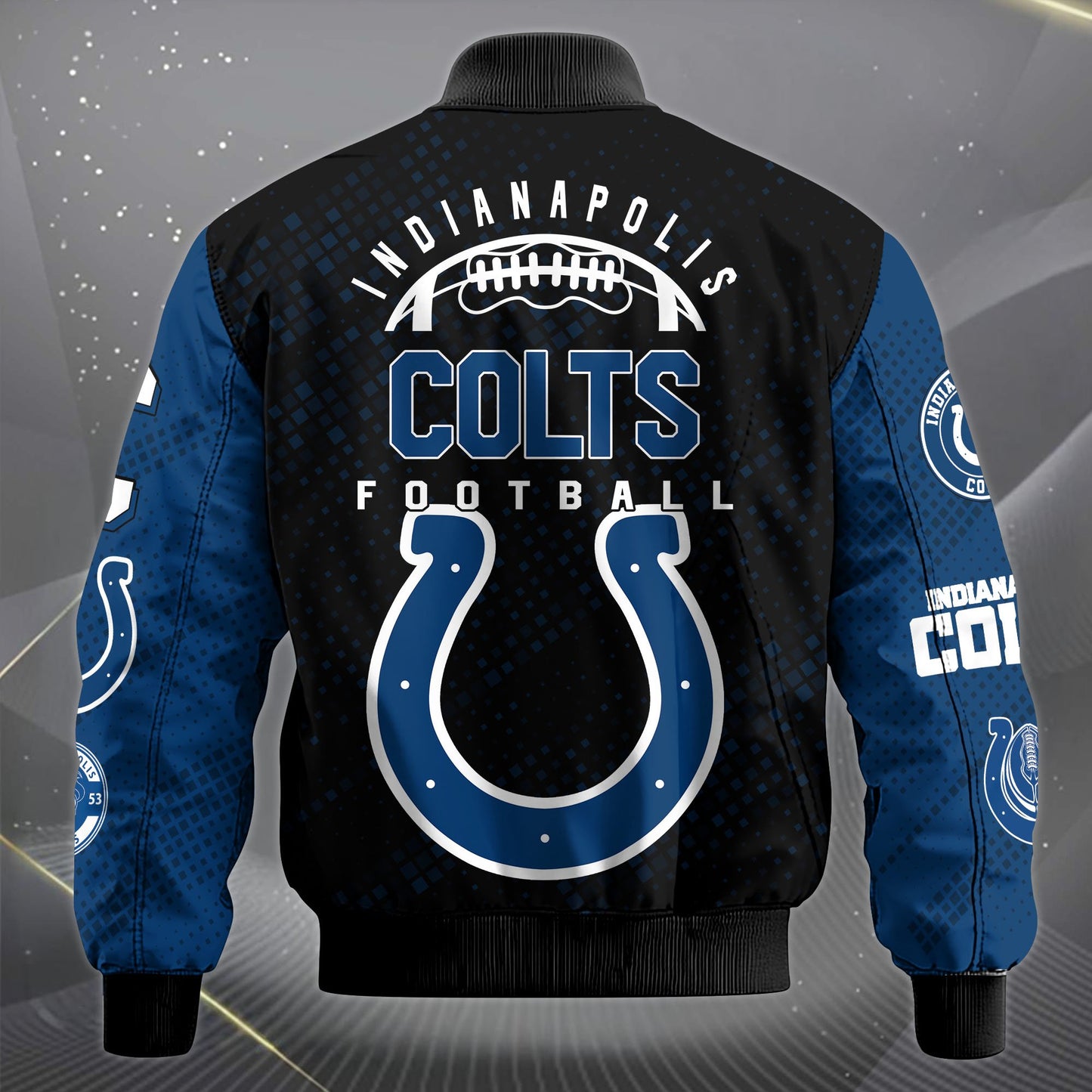 LIMITED EDITION - NEW CUSTOMIZED NFL17 IDC INDIANAPOLIS COLTS SATIN VARSITY JACKET & LONG PANTS