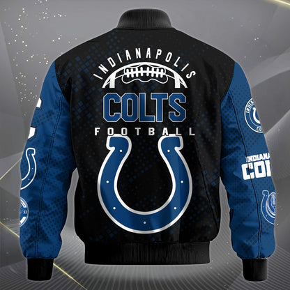 LIMITED EDITION - NEW CUSTOMIZED NFL17 IDC INDIANAPOLIS COLTS SATIN VARSITY JACKET & LONG PANTS
