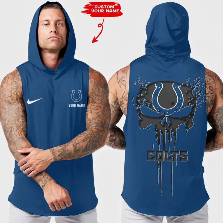LIMITED EDITION - NEW CUSTOMIZED NFL17 IDC INDIANAPOLIS COLTS HOODED TANK TOP