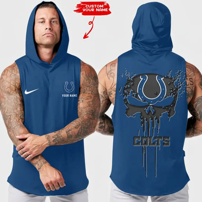 LIMITED EDITION - NEW CUSTOMIZED NFL17 IDC INDIANAPOLIS COLTS HOODED TANK TOP