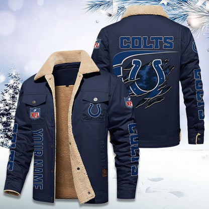 LIMITED EDITION - NEW CUSTOMIZED NFL17 IDC INDIANAPOLIS COLTS FLEECE JACKET