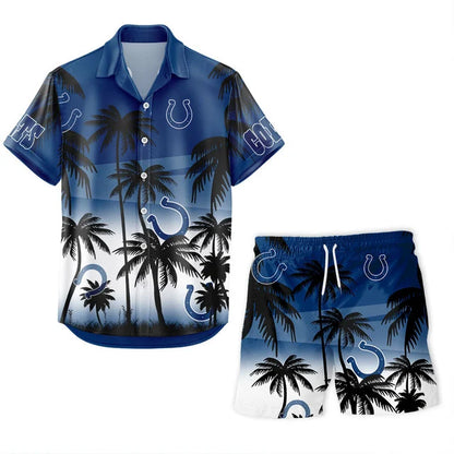 LIMITED EDITION - NEW CUSTOMIZED NFL17 IDC INDIANAPOLIS COLTS UNISEX HAWAIIAN SHIRT & SHORTS SET