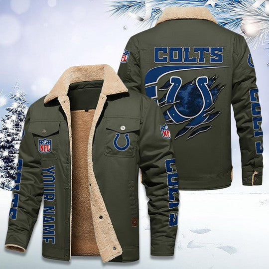 LIMITED EDITION - NEW CUSTOMIZED NFL17 IDC INDIANAPOLIS COLTS FLEECE JACKET