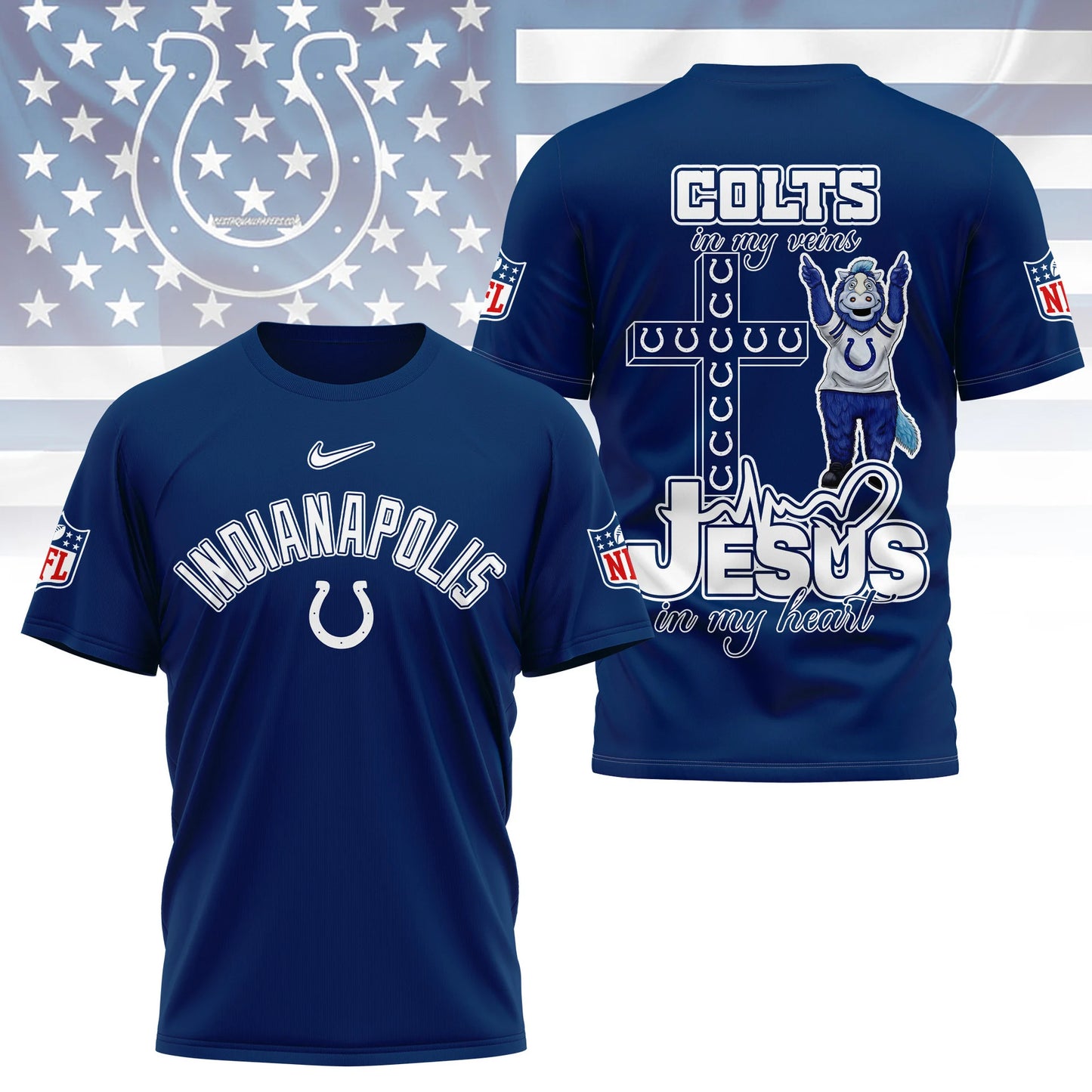 LIMITED EDITION - NEW CUSTOMIZED NFL17 IDC INDIANAPOLIS COLTS T-SHIRT | MULTIPLE COLORS AVAILABLE