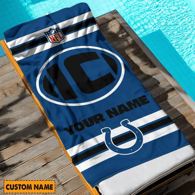 LIMITED EDITION - NEW CUSTOMIZED NFL17 IDC INDIANAPOLIS COLTS BEACH & BATH TOWEL (KIDS & ADULTS)