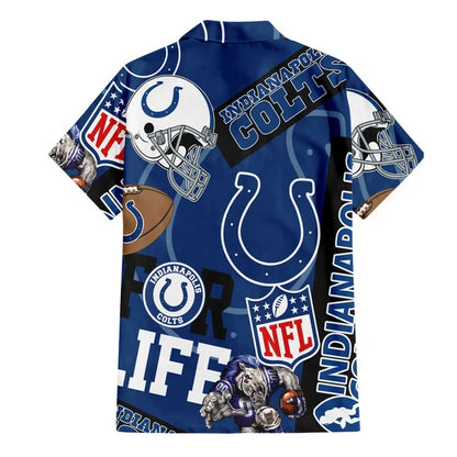 LIMITED EDITION - NEW CUSTOMIZED NFL17 IDC INDIANAPOLIS COLTS UNISEX HAWAIIAN SHIRT & SHORTS SET
