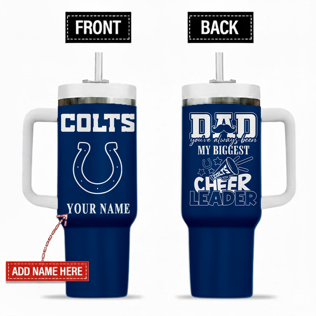 [SPECIAL OFFER] NEW CUSTOMIZED NFL 17 IDC INDIANAPOLIS COLTS 40OZ TUMBLER