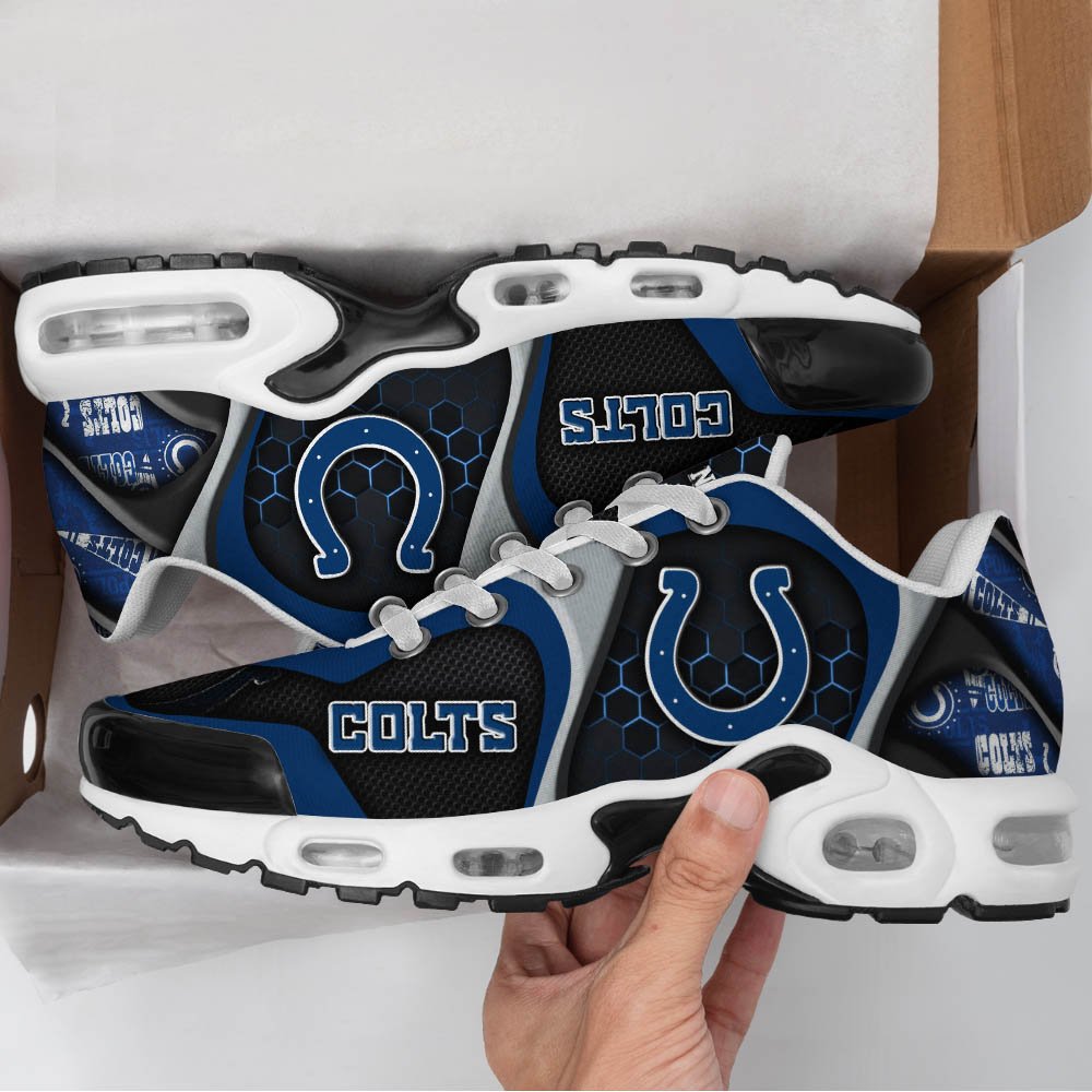 LIMITED EDITION - NEW CUSTOMIZED NFL17 IDC INDIANAPOLIS COLTS UNISEX AIR MAX PLUS SNEAKERS
