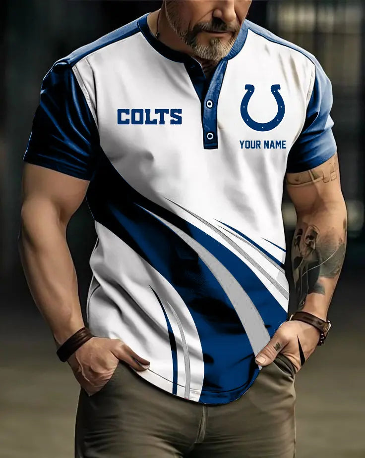 LIMITED EDITION - NEW CUSTOMIZED NFL17 IDC INDIANAPOLIS COLTS POLO SHIRT