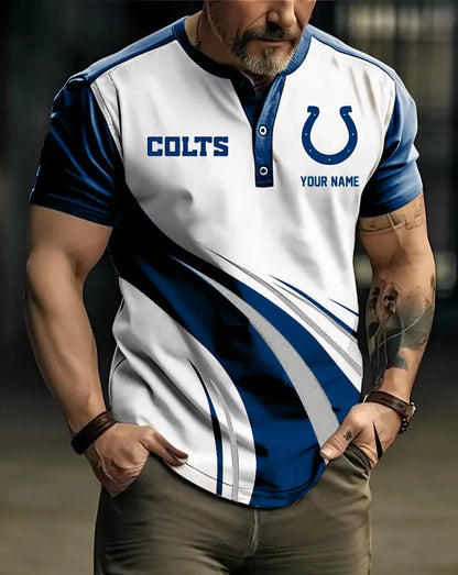 LIMITED EDITION - NEW CUSTOMIZED NFL17 IDC INDIANAPOLIS COLTS POLO SHIRT