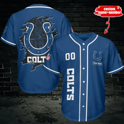 LIMITED EDITION - NEW CUSTOMIZED NFL17 IDC INDIANAPOLIS COLTS BASEBALL JERSEY