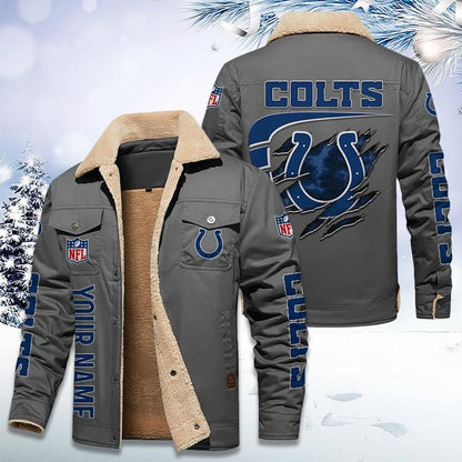 LIMITED EDITION - NEW CUSTOMIZED NFL17 IDC INDIANAPOLIS COLTS FLEECE JACKET
