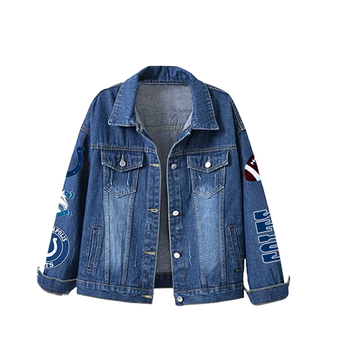 LIMITED EDITION - NEW CUSTOMIZED NFL17 IDC INDIANAPOLIS COLTS DENIM JACKET