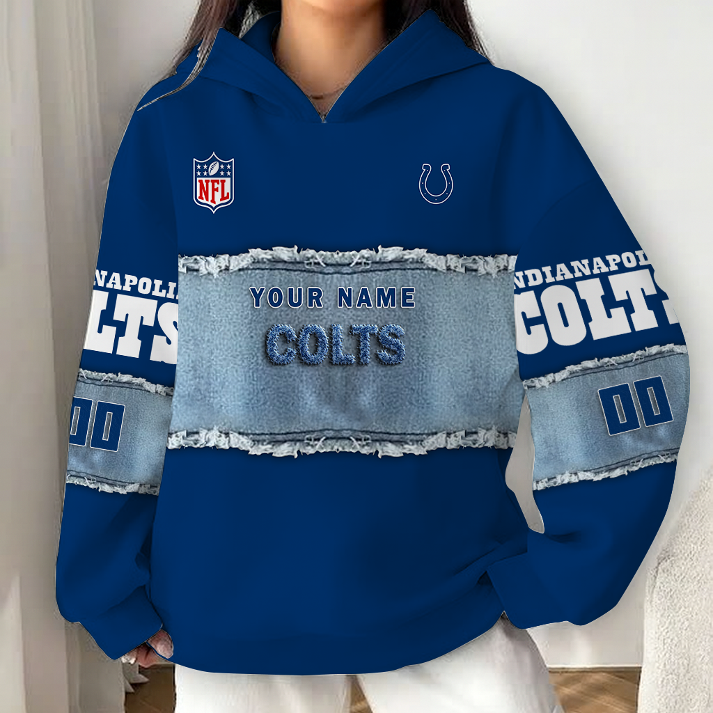 LIMITED EDITION - NEW CUSTOMIZED NFL17 IDC INDIANAPOLIS COLTS UNISEX HOODIE