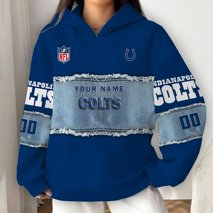 LIMITED EDITION - NEW CUSTOMIZED NFL17 IDC INDIANAPOLIS COLTS UNISEX HOODIE