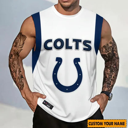 LIMITED EDITION - NEW CUSTOMIZED NFL17 IDC INDIANAPOLIS COLTS TANKTOP & GYM SHIRT