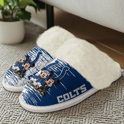 [SPECIAL OFFER] NEW CUSTOMIZED NFL17 IDC INDIANAPOLIS COLTS COTTON SLIPPERS