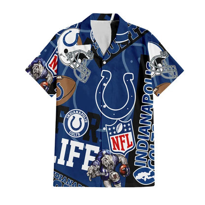 LIMITED EDITION - NEW CUSTOMIZED NFL17 IDC INDIANAPOLIS COLTS UNISEX HAWAIIAN SHIRT & SHORTS SET