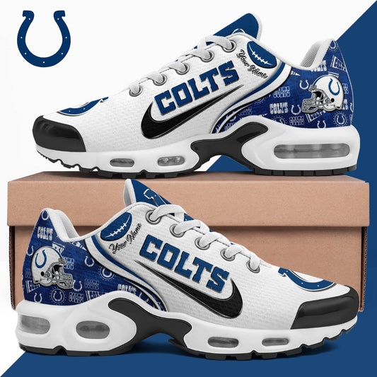 LIMITED EDITION - NEW CUSTOMIZED NFL17 IDC INDIANAPOLIS COLTS UNISEX AIR MAX PLUS SNEAKERS