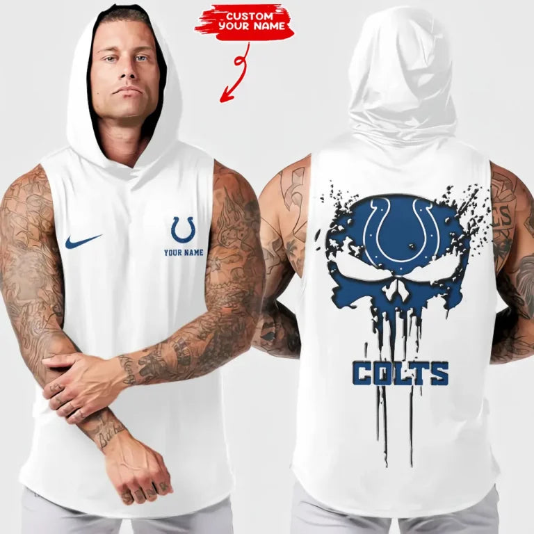 LIMITED EDITION - NEW CUSTOMIZED NFL17 IDC INDIANAPOLIS COLTS HOODED TANK TOP
