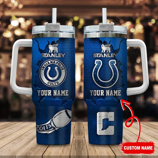 LIMITED EDITION - NEW CUSTOMIZED NFL17 IDC INDIANAPOLIS COLTS TUMBLER CUP