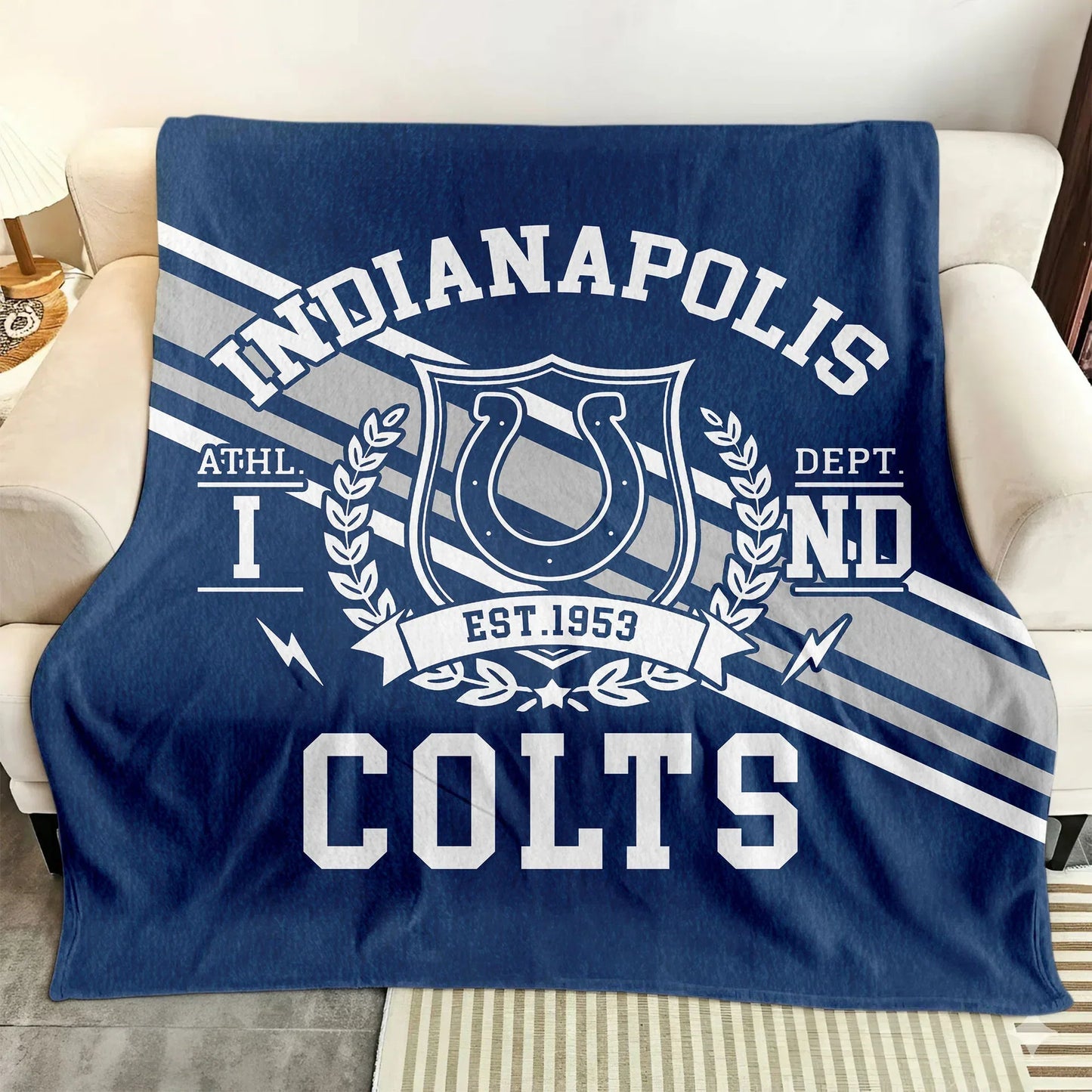 LIMITED EDITION - NEW CUSTOMIZED NFL17 IDC INDIANAPOLIS COLTS NORMAL & FLEECE BLANKET