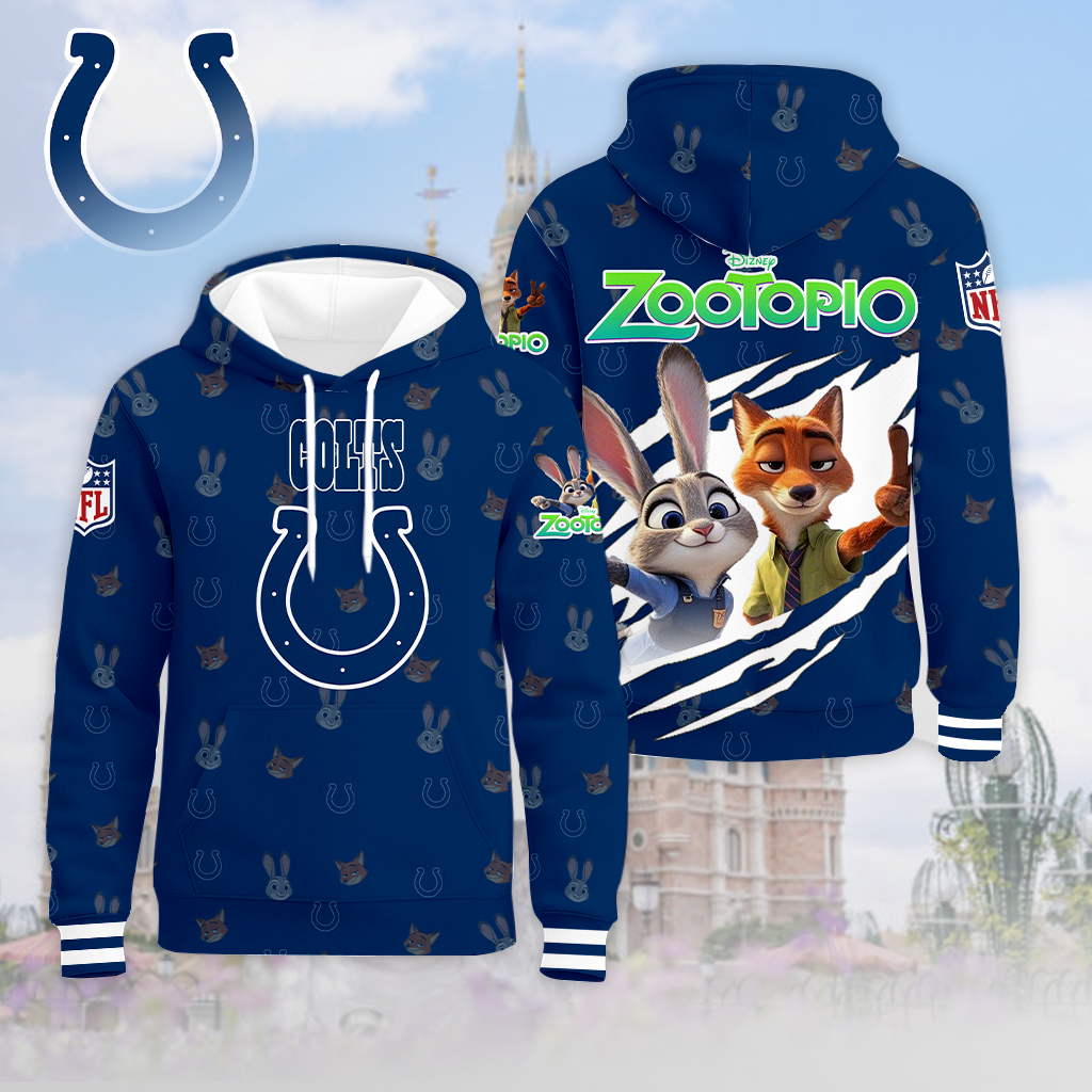 LIMITED EDITION - NEW CUSTOMIZED NFL17 IDC INDIANAPOLIS COLTS & ZOOTOPIA UNISEX T-SHIRT, POLO, HOODIE & JACKETS