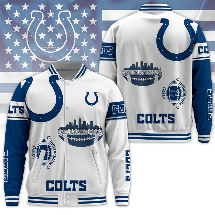LIMITED EDITION - NEW CUSTOMIZED NFL17 IDC INDIANAPOLIS COLTS BASEBALL JACKET