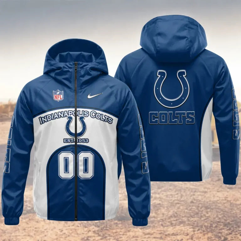 LIMITED EDITION - NEW CUSTOMIZED NFL17 IDC INDIANAPOLIS COLTS WINDBREAKER JACKET