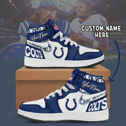 [SPECIAL OFFER] NEW CUSTOMIZED NFL17 IDC INDIANAPOLIS COLTS AIR JORDAN 1
