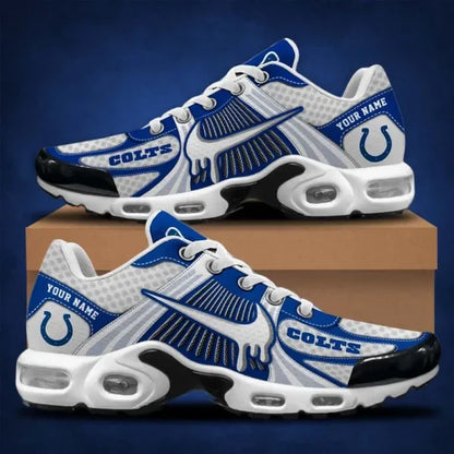LIMITED EDITION - NEW CUSTOMIZED NFL17 IDC INDIANAPOLIS COLTS UNISEX AIR MAX PLUS SNEAKERS