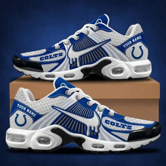 LIMITED EDITION - NEW CUSTOMIZED NFL17 IDC INDIANAPOLIS COLTS UNISEX AIR MAX PLUS SNEAKERS