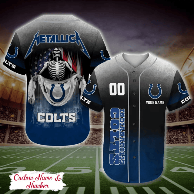 LIMITED EDITION - NEW CUSTOMIZED NFL17 IDC INDIANAPOLIS COLTS BASEBALL JERSEY